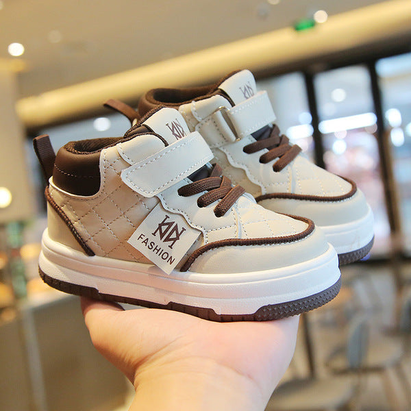 1-7 Years Boy & Girls Casual Sneakers New Shoes Soft-Soled Baby Shoes-Khaki