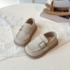 1-6 Years Baby Boy Loafers | Soft Sole Thick Sole Belt Buckle Casual Shoes Beige
