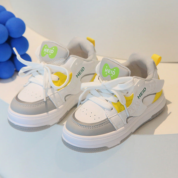1-7 Years Children's Winter Sneakers Soft-Soled Boy And girls Baby Shoes-Yellow