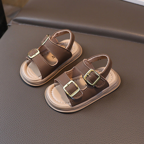 6 Months to 3 Years Men's Baby Sandals Summer Non-slip Toddler Explosions-Brown