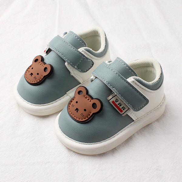 0M-18Months Boys & Girls Soft Bottom Shoes Lightweight Single-Layer-Cyan (Blue)