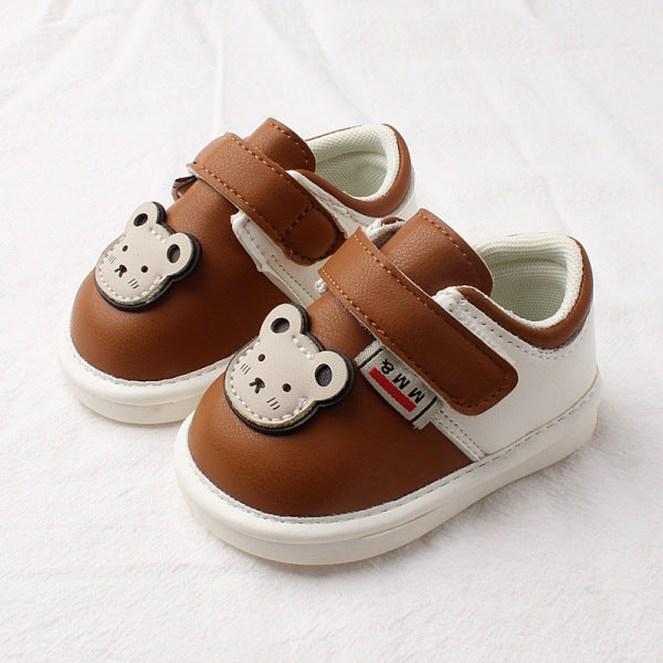 0M-18Months Boys & Girls Soft Bottom Shoes Lightweight Single-Layer-Brown