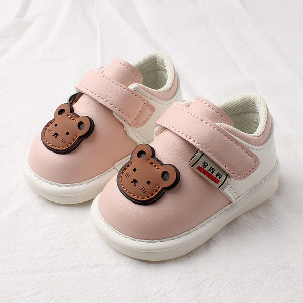 0M-18Months Boys & Girls Soft Bottom Shoes Lightweight Single-Layer-Pink