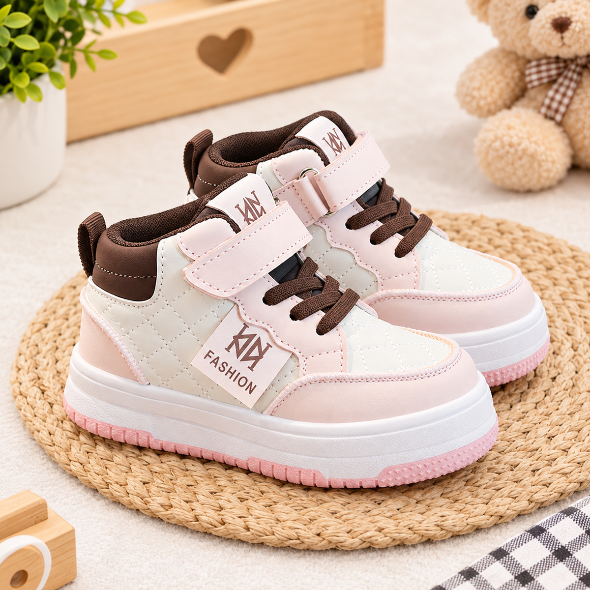 1-7 Years Boy & Girls Casual Sneakers New Shoes Soft-Soled Baby Shoes-Pink