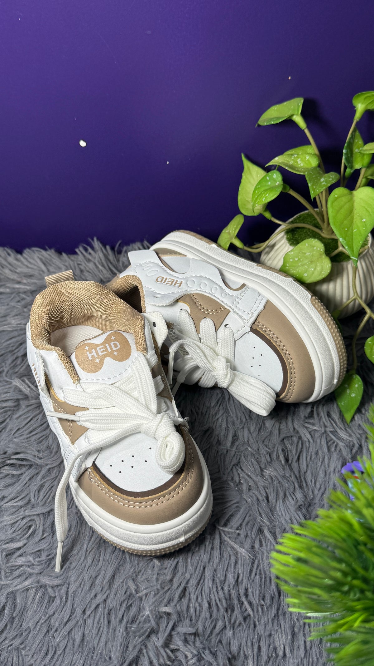1-7 Years New Fashion High-Top Sneakers for Little Girls-Purple