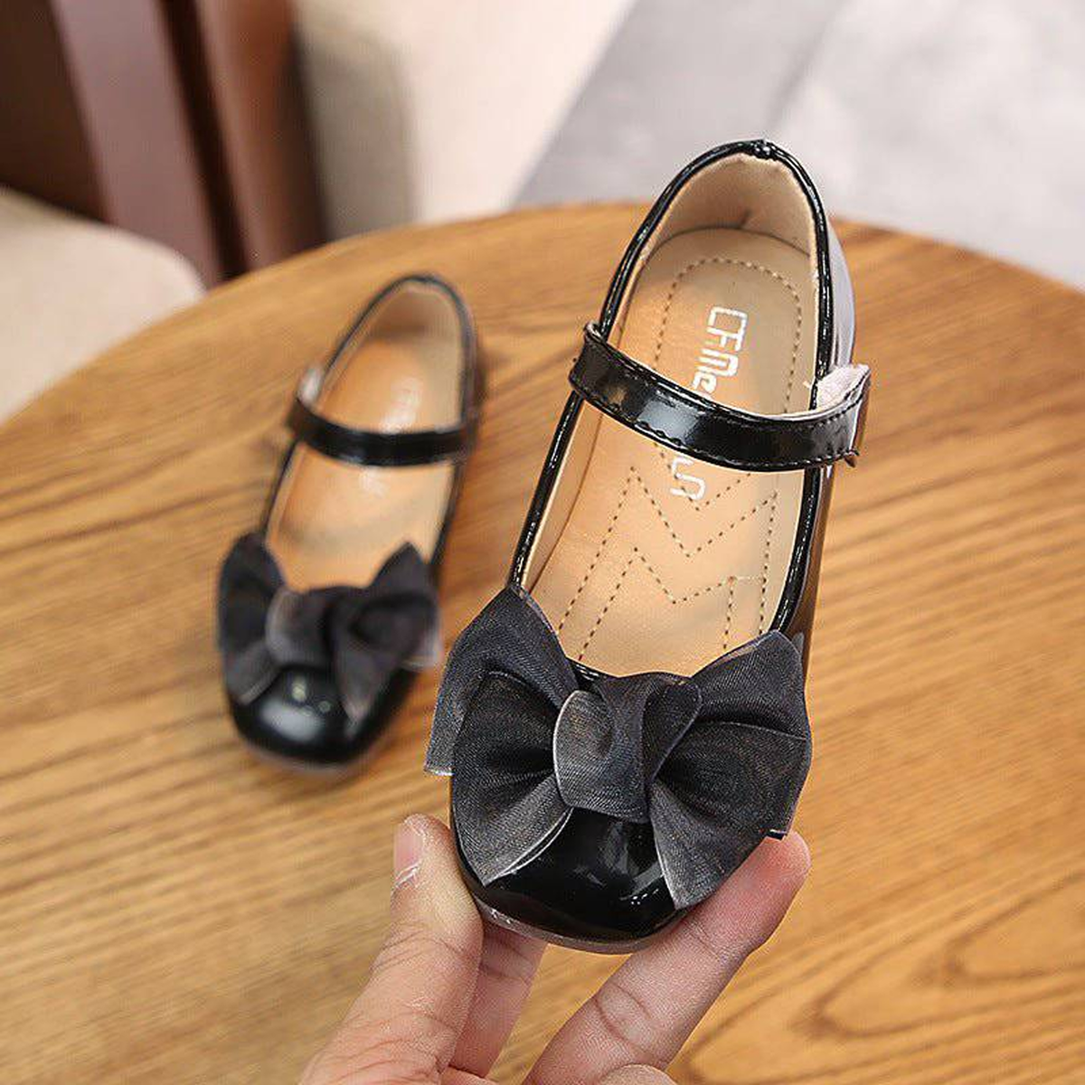 3-9 Girls’ Princess Shoes | Korean Style Leather Single Shoes for Children-Black